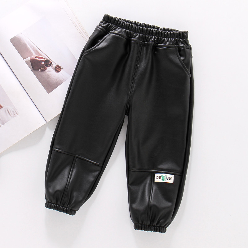 女童皮裤秋冬新款男宝黑色一体绒薄绒靴裤儿童冬季加绒防风束脚裤,淘宝优惠券,粉丝福利购,淘宝优惠卷