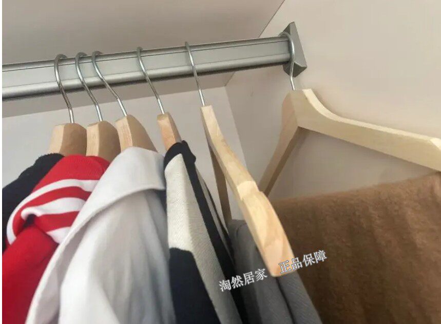 IKEA宜家布梅朗弧形衣架5件套实木衣挂衣撑挂衣架衣撑木质衣服架_虎窝淘