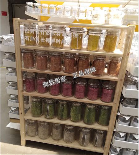IKEA宜家代购考肯 附盖罐 密封瓶泡制柠檬腌制密封瓶谷物玻璃橡胶 - 图1