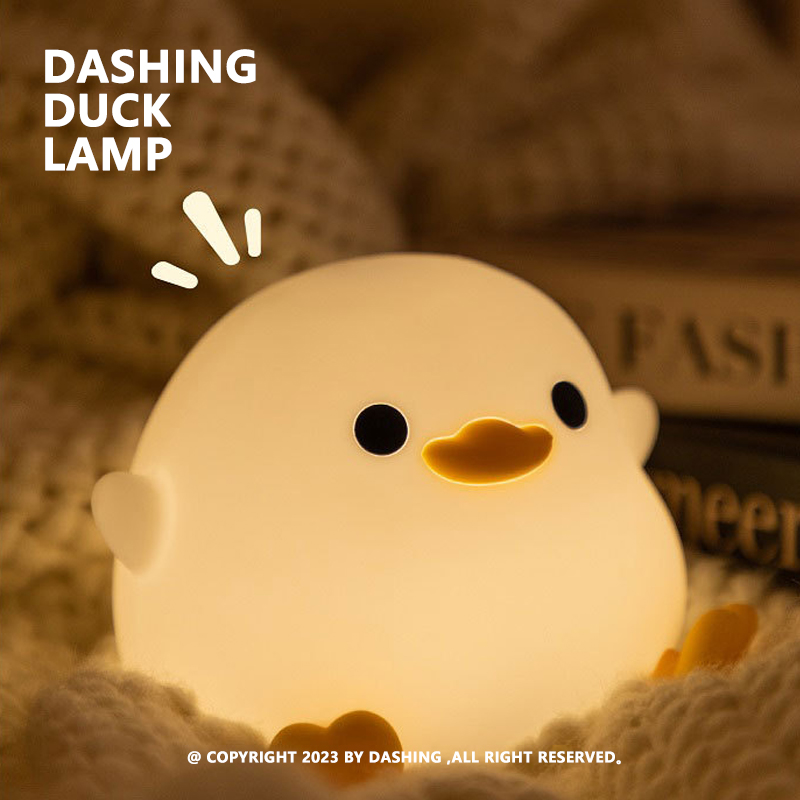 DASHING| DUCK LAMP豆豆鸭趣味伴睡夜灯拍打感应延时关灯设计-图0