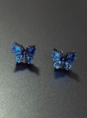 幽兰千丝蝴蝶磁吸耳夹女甜美可爱心耳环春夏新款精致小巧耳饰