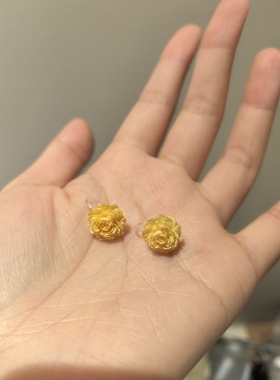 树脂花朵耳夹超闪无耳洞女花团锦簇树脂透明U型隐形耳骨夹耳骨钉