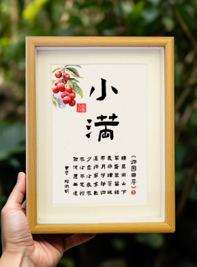 24二十四节气装饰小摆件家居饰品入户门玄关客厅电视柜酒桌面相框