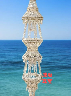原色天然贝壳风铃挂饰 家居装饰女友生日礼物工艺品海螺风铃挂件