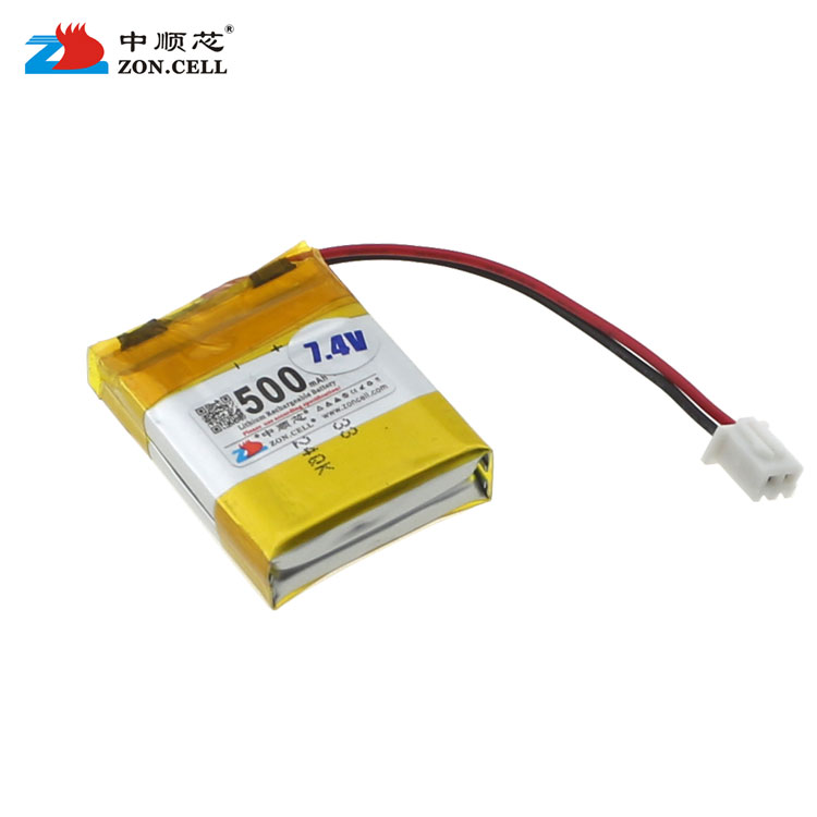 中顺芯微型视频摄录仪器对讲机GPS设备聚合物锂电池组7.4V 500mAh - 图1