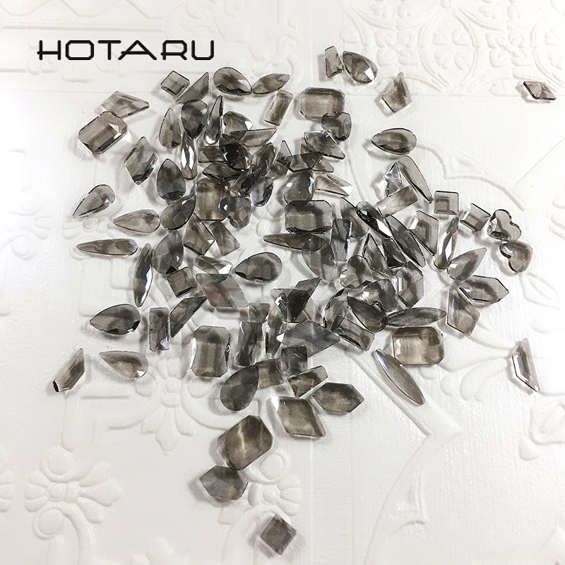 HOTARU极光钻新款网红美甲仙女极光幻彩平底透明钻混装指甲装饰品 - 图3