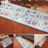 Kitchen floor mat cotton and linen woven carpet anti-oil anti-slip foot mat Japanese rectangular absorbent mat bathroom door