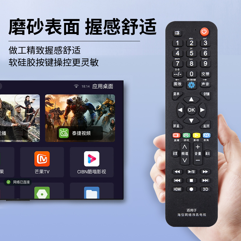 适用于海信Hisense电视机网络遥控器万能通用液晶智能CN3A69 CN3A68 CN3A57 CN3A17 CN3A56语音电视摇控版-图2