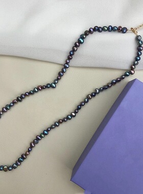 天然炫彩淡水珍珠项链女手链