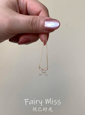 S925银镀14K金红玛瑙四叶草项链