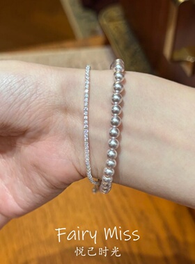 韩系小众曼塔玫瑰双层珍珠手链环