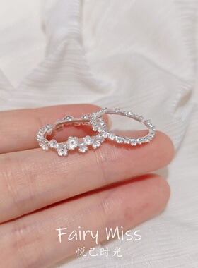 999足银梅花戒指韩系甜美送女友