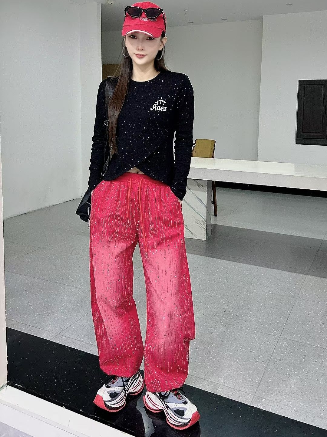 2026秋冬新款曳步舞休闲运动套装女网红同款广场舞队服演出服,淘宝优惠券,粉丝福利购,淘宝优惠卷