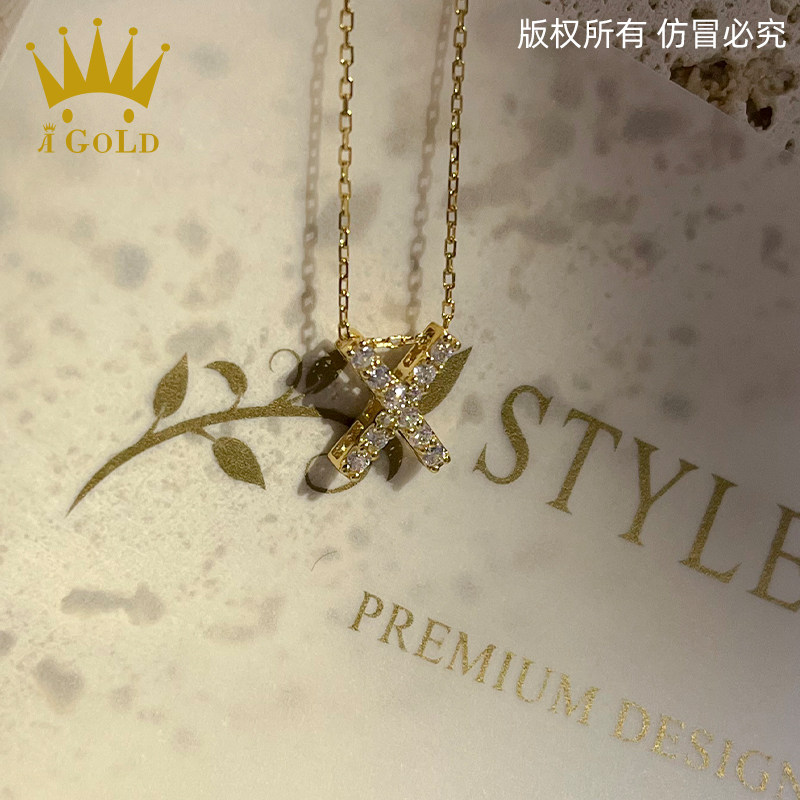 a igold / agold cv体字母标志项链 aigold瑷金项链
