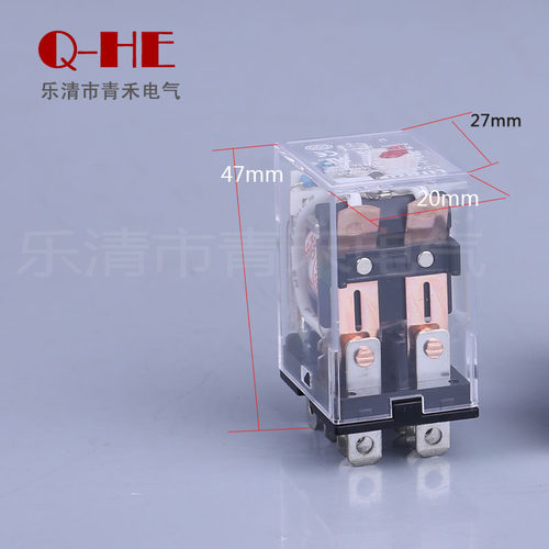LJQX-13F小型通用继电器10A直流24V12V大8脚交流220V带底座套装 - 图0