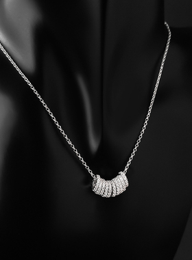 时来运转项链多圈锁骨链多环圆圈气质毛衣链女七夕情人节送礼物