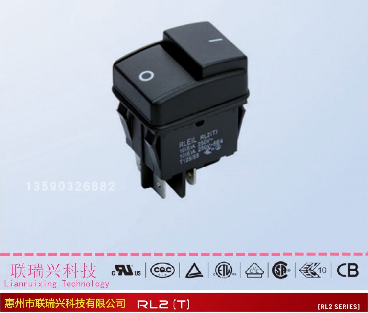 按钮开关RLEIL双排按钮方形开关RL2(T)清洗机电动工具专用16A电流 - 图2