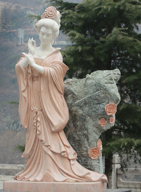 石雕人物雕塑古代美女杨贵妃雕像户外园林大理石庭院装饰落地摆件