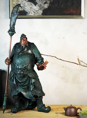 关公雕塑关二爷人物佛像玻璃钢铜雕庭院寺庙供奉摆件大型神像定制