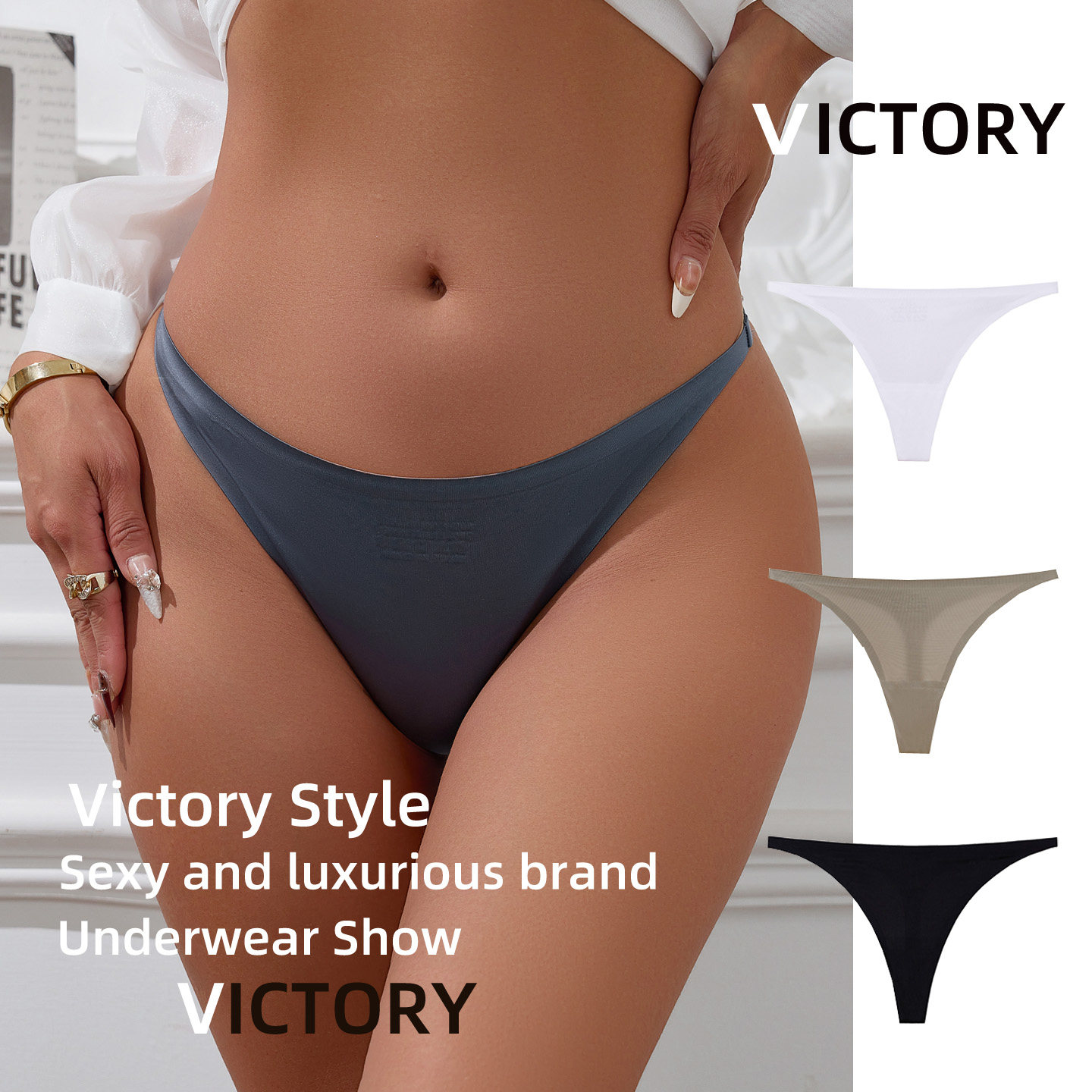 VICTORY维多利亚性感细带丁字裤女无痕冰丝内裤运动健身隐形t字裤,淘宝优惠券,粉丝福利购,淘宝优惠卷