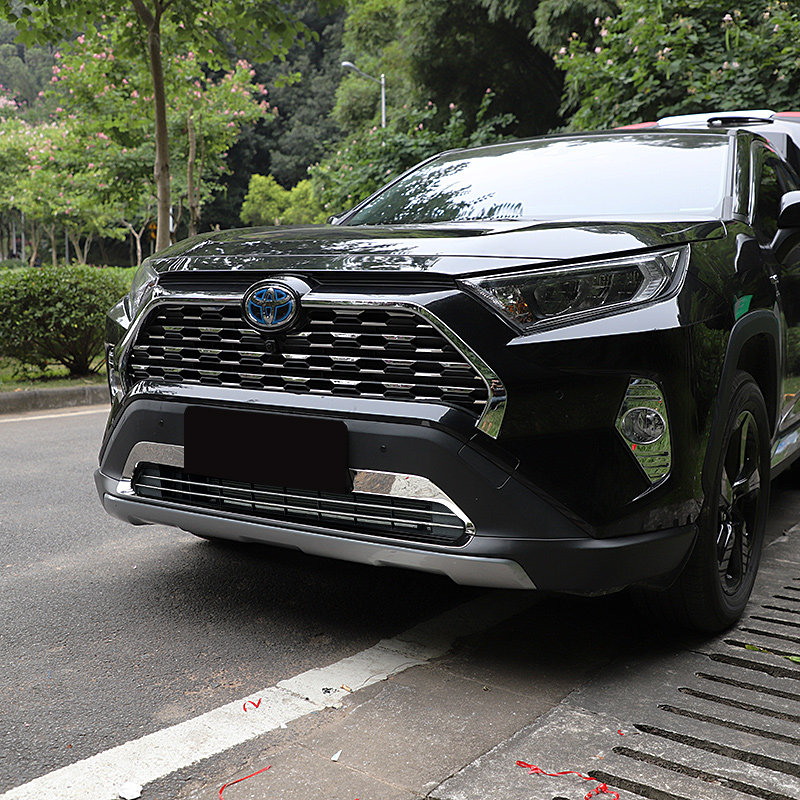 2234款RAV4前中网亮条荣放前脸机盖不锈钢饰条车身装饰条尾门护板_虎窝淘