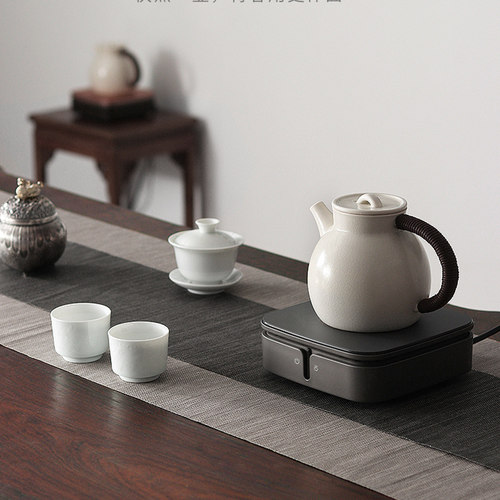云术 德茗堂猫眼二代电陶炉智能静音煮茶炉陶壶家用烧水壶煮茶器 - 图3