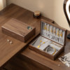 Walnut wedding three-gold jewelry storage box anti-oxidation