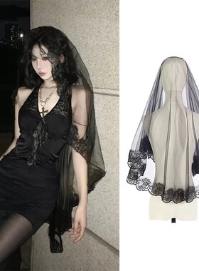 万圣节鬼新娘黑色头纱