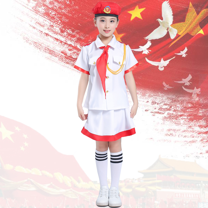 夏季短袖中小学生鼓号队服装幼儿园升旗手服少先队鼓乐队服鼓手服 - 图2