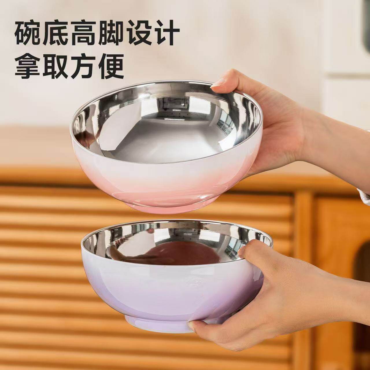 正品304不锈钢碗家用大碗2026新款个人专用泡面碗漂亮汤面碗餐具