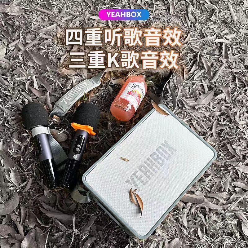 YEAHBOX蓝牙音响M19大功率200W户外广场K歌直播内录音响声卡音箱 - 图0