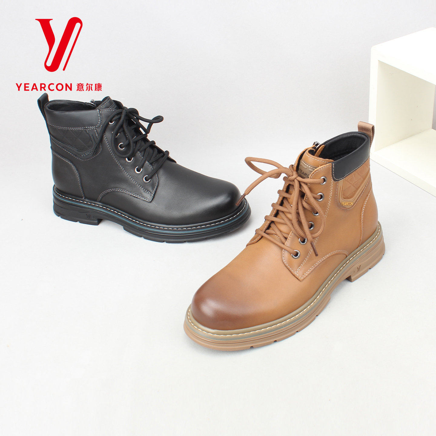 意尔康男鞋冬季新款大黄靴马丁靴男高帮鞋加绒保暖,淘宝优惠券,粉丝福利购,淘宝优惠卷