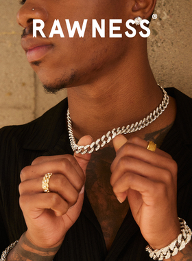 通用钛钢莫桑石嘻哈手链