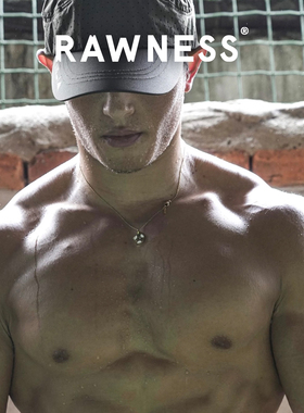 RAWNESS杠铃片白瓷项链健身潮牌