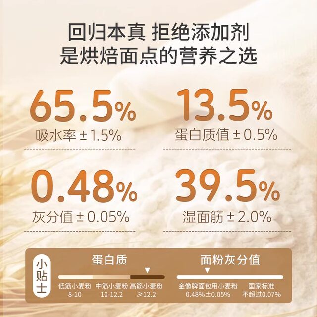 Baibu Jinxiang brand high-gluten flour 2.5kg bread flour toast flour bread special baking ingredients wheat flour