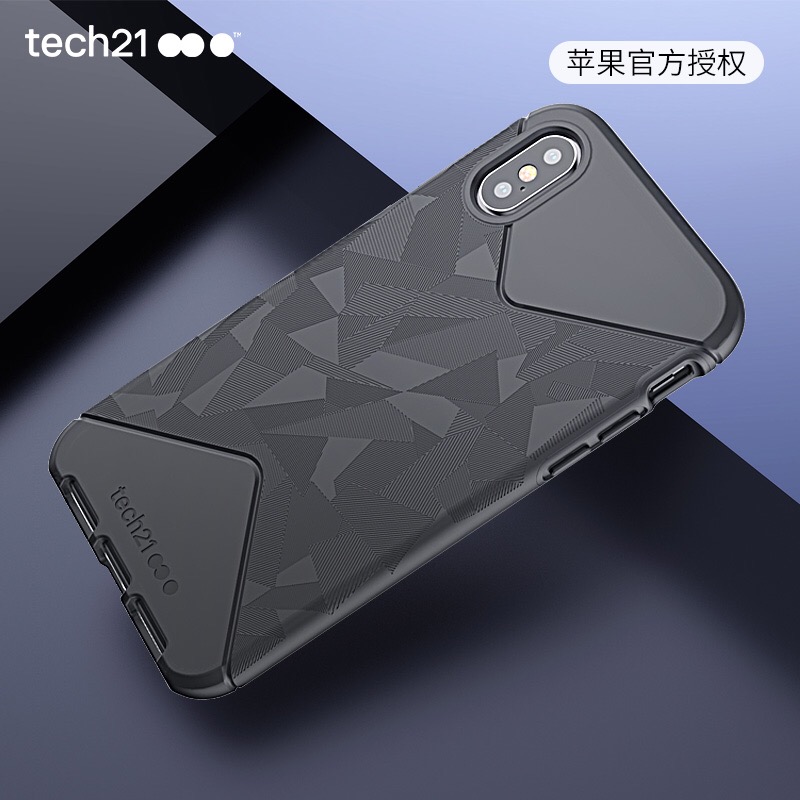 英国tech21适用于 iPhoneX苹果X/Xs防摔全包战术手机壳菱格透明 - 图1