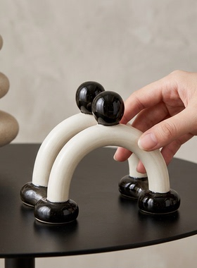 创意陶瓷拱门造型简约桌面摆件