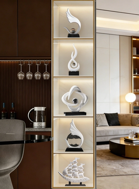 意式轻奢高档极简酒柜装饰摆件