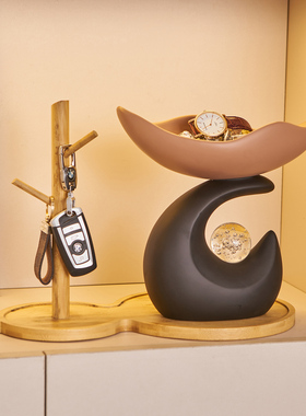 现代简约时来运转收纳托盘装饰品