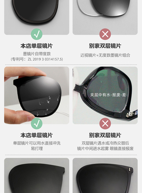近视墨镜配带度数开车偏光太阳镜