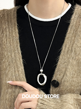doudoustore几何金属项链