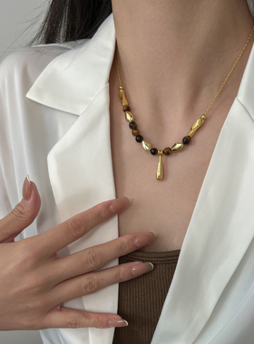 doudoustore雅丹风几何项链