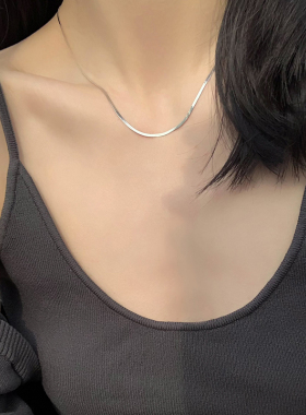 doudoustore细版银色蛇骨链