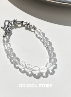 doudoustore拼接透明水晶手链