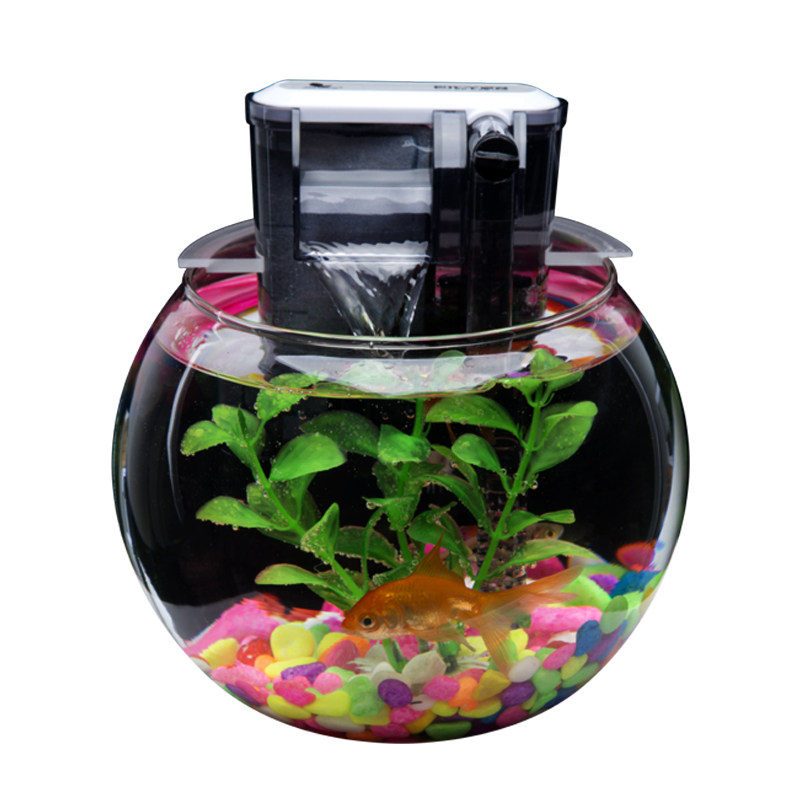 round fish bowl filter