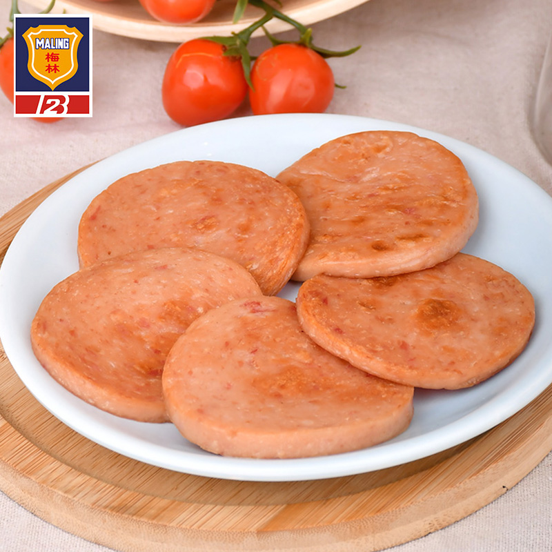 上海梅林午餐肉罐头397g罐装速食户外火腿猪肉代餐刷火锅泡面配料 - 图2