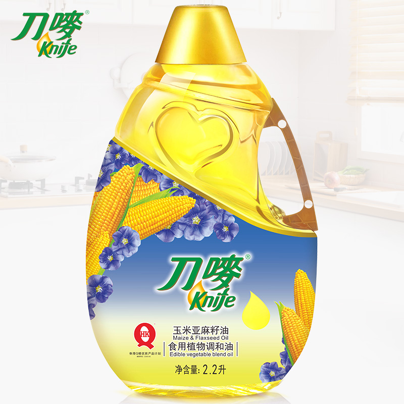 刀唛！玉米亚麻籽油24年1月到期2.2L