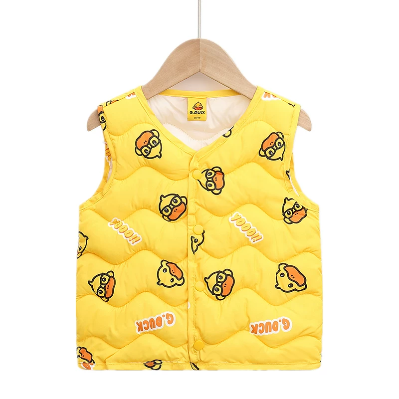 小黄鸭童装儿童休闲羽绒棉马甲新款背心男女童宝宝秋冬中小童坎肩,淘宝优惠券,粉丝福利购,淘宝优惠卷