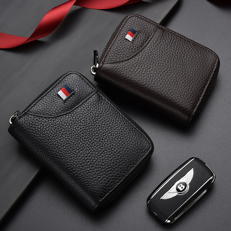 防消磁男小巧防盗刷套女插真皮卡包 依古比古卡包