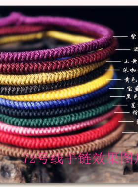 72号玉线0.8毫米diy红绳子手链项链 一缕青丝五角硬币手链绳